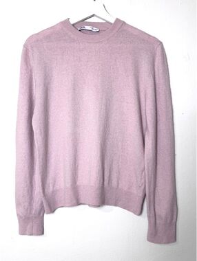 Zara pink long sleeve sweater crew neck size M